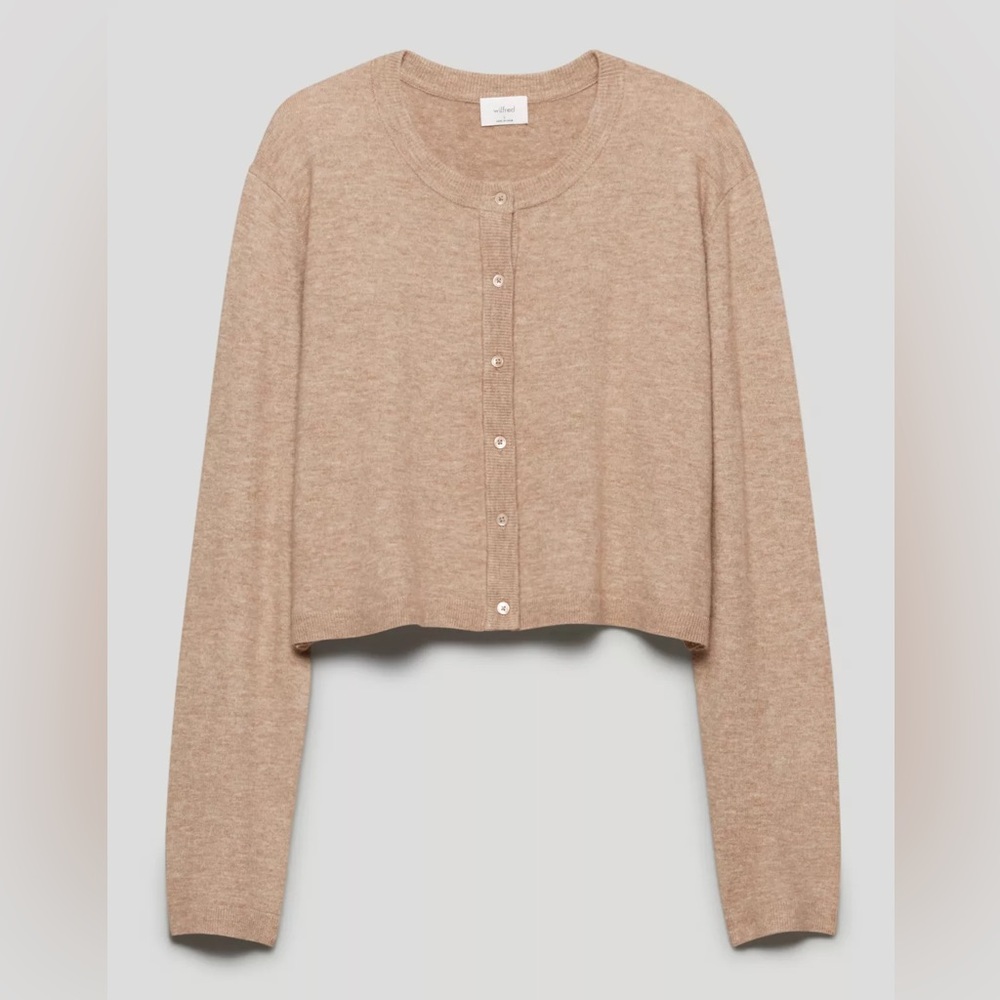 Aritzia Tan Cardigan Sweater